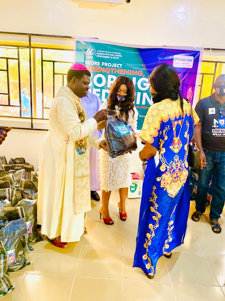 Catholic Bishop of Makurdi Diocese, Most Rev. Wilfred Chikpa Anagbe with Dr. Wanger marking the commencement of the Project.